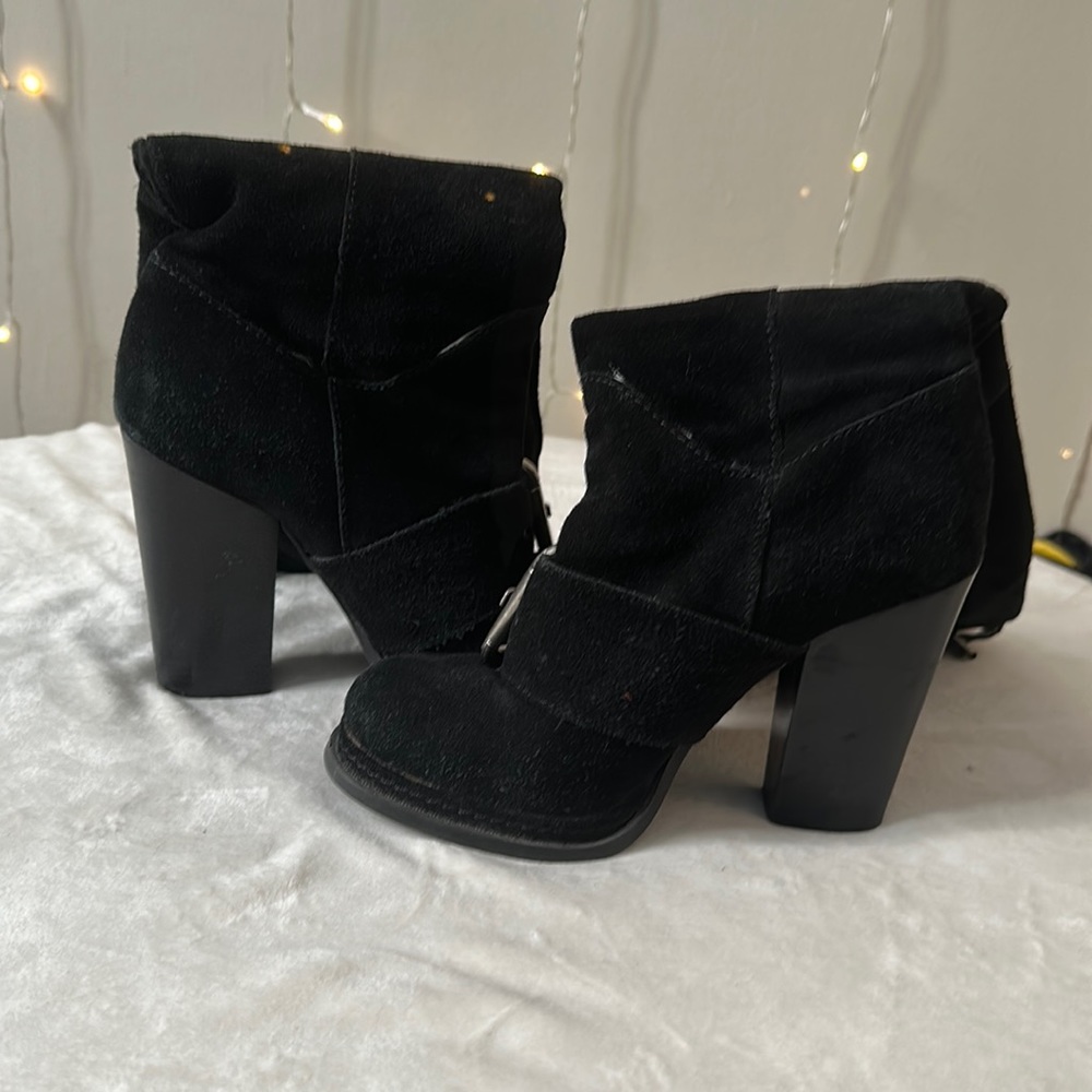 Nine West Black Suede Boots size 6M